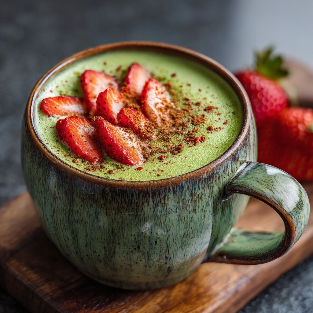 Warm Strawberry Cinnamon Matcha