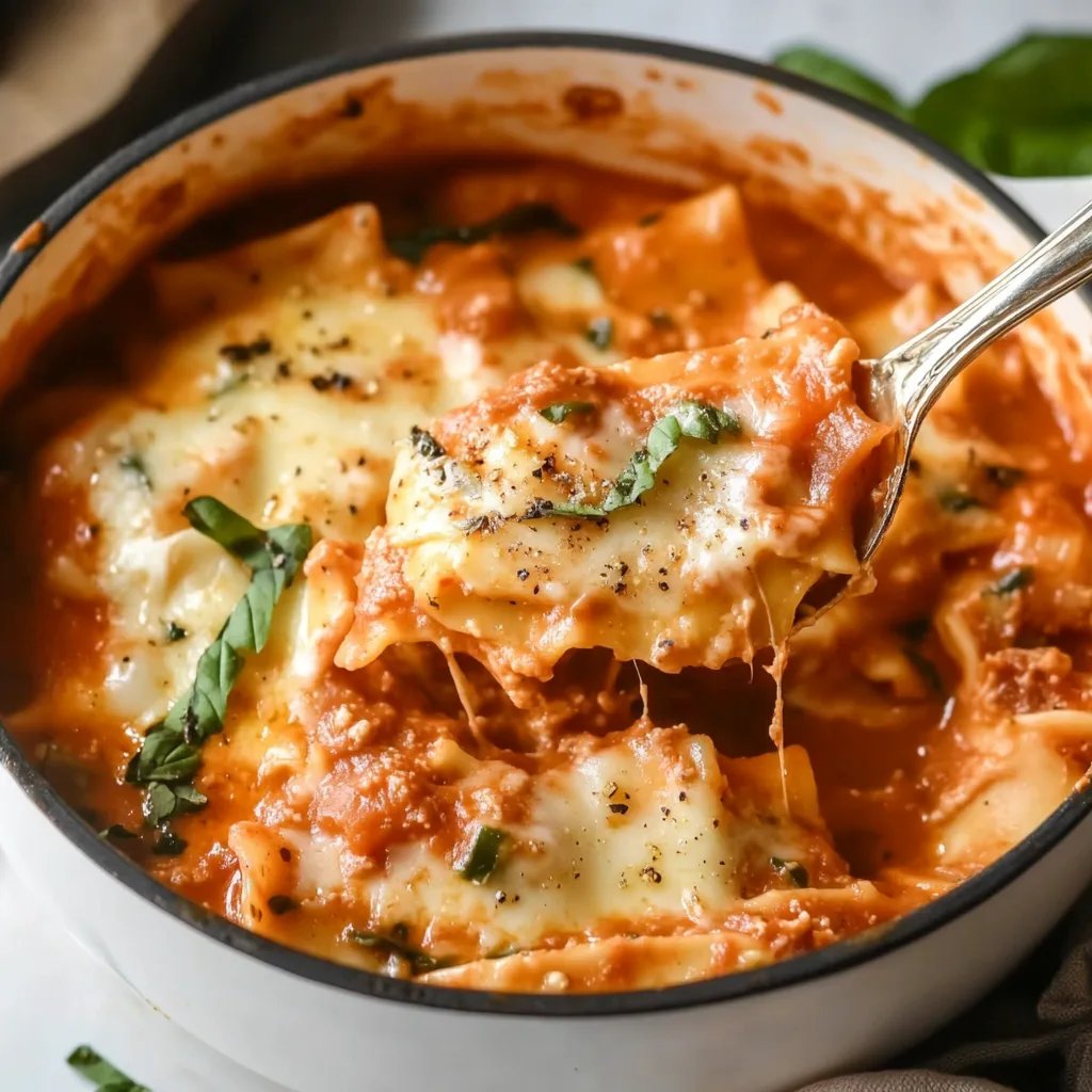 Easy Creamy Lasagna Soup