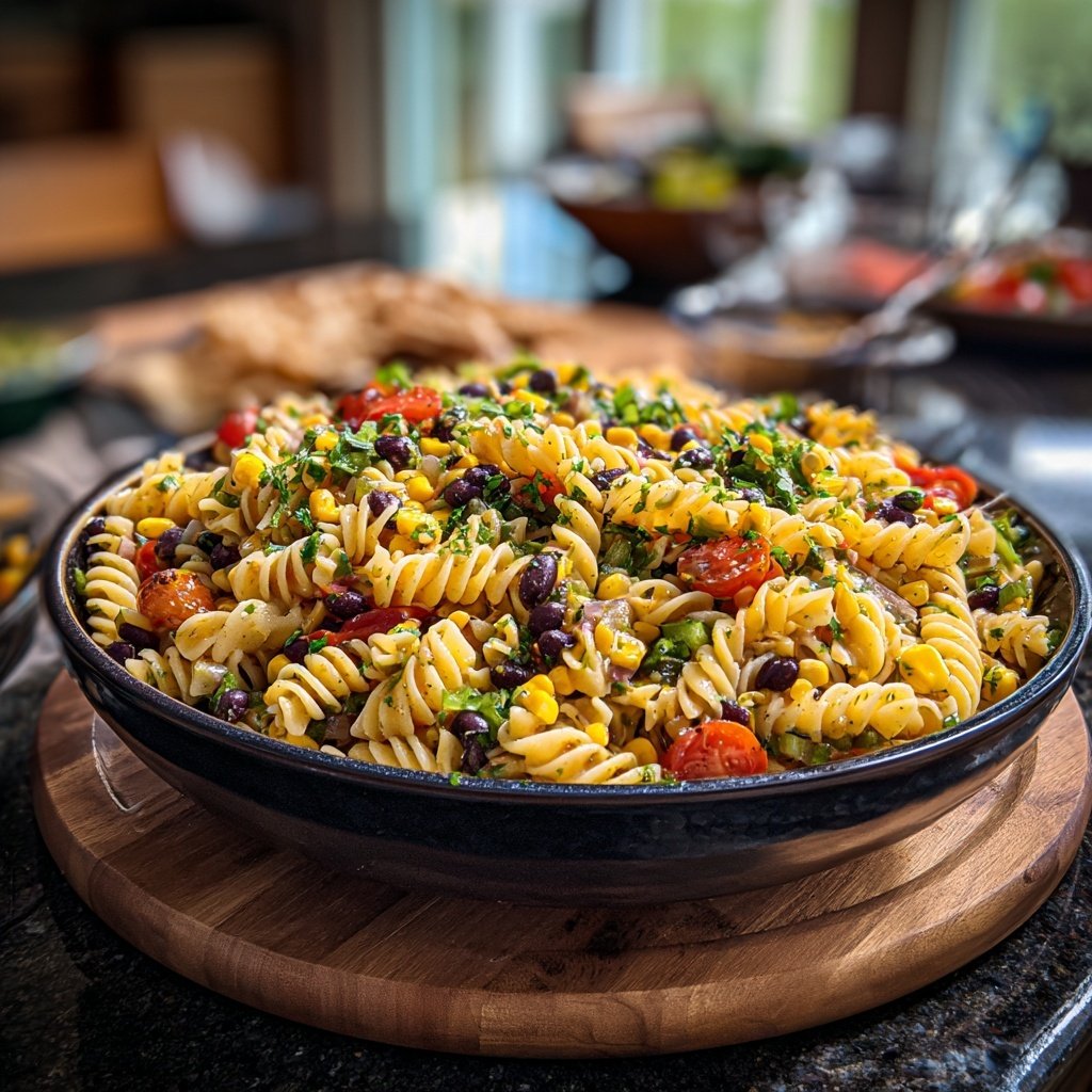 Quick Taco Pasta Salad With Corn And Black Beans