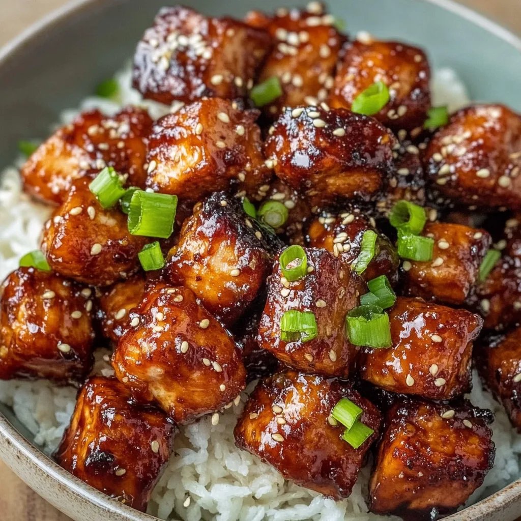 Crispy Honey Garlic Salmon Bites