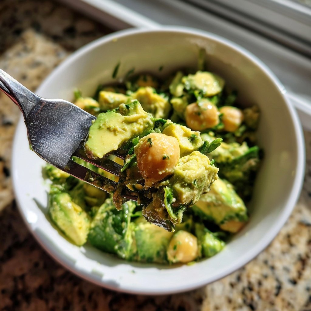 Healthy & Light Avocado Chickpea Salad