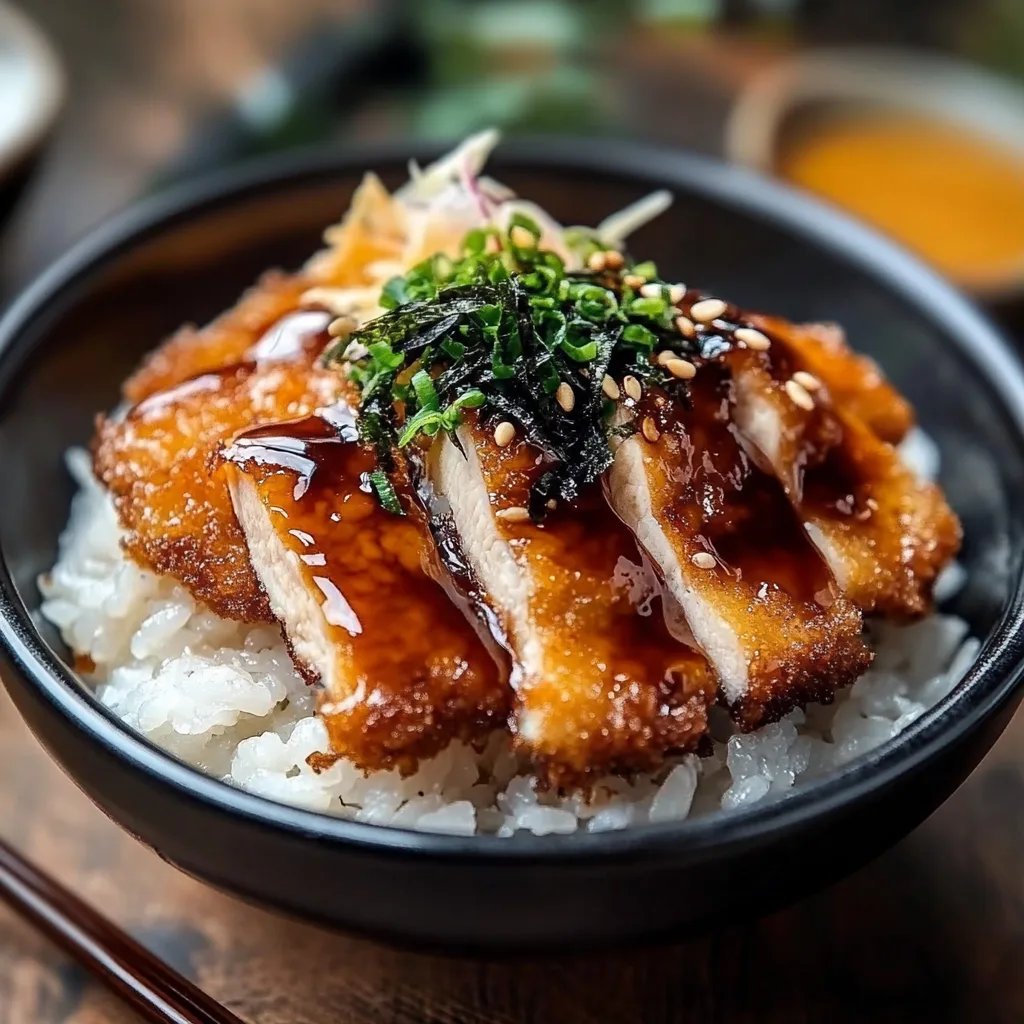 Japanese Katsu Bowls with Tonkatsu Sauce