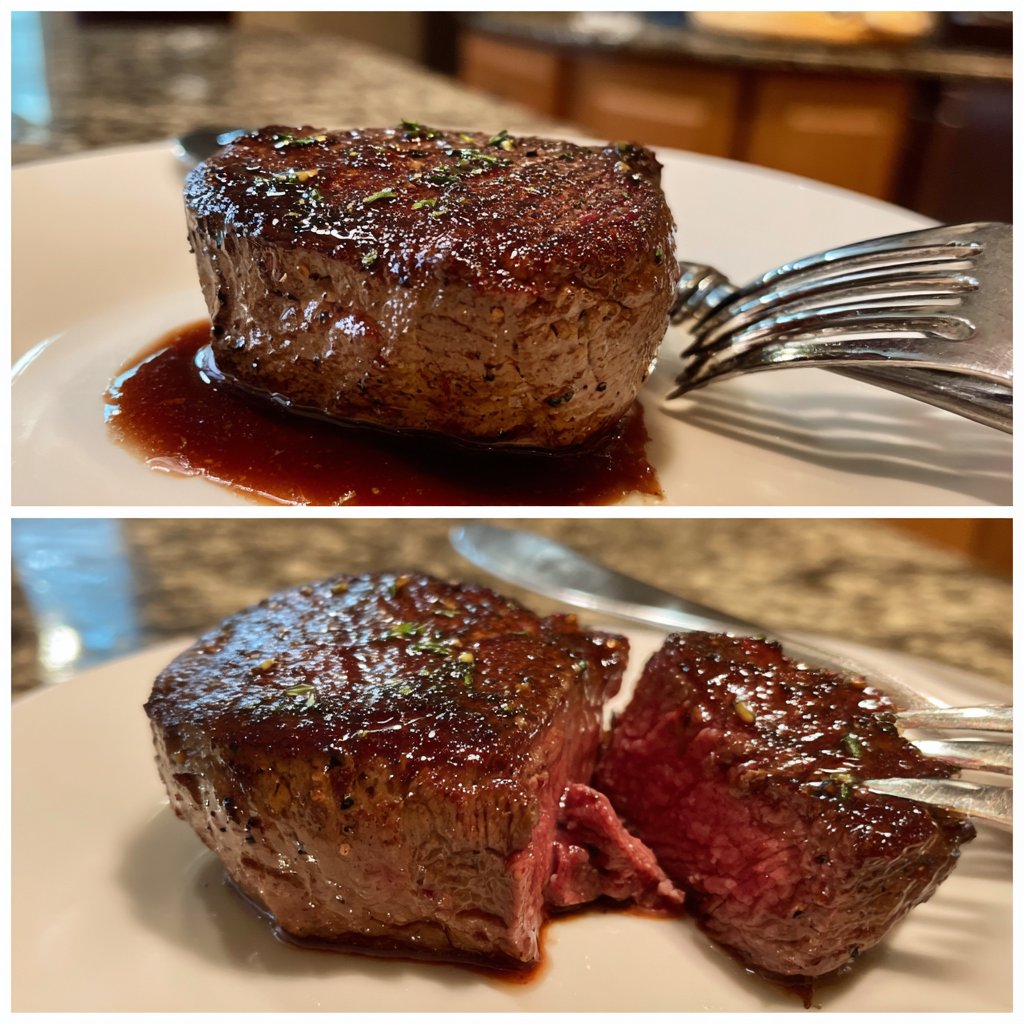 Romantic Filet Mignon with Red Wine Sauce