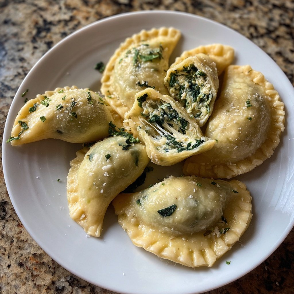 Romantic Spinach and Ricotta Ravioli