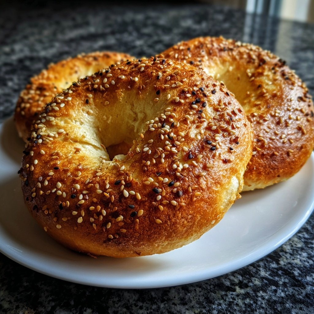 Protein Bagels With Sesame Seeds
