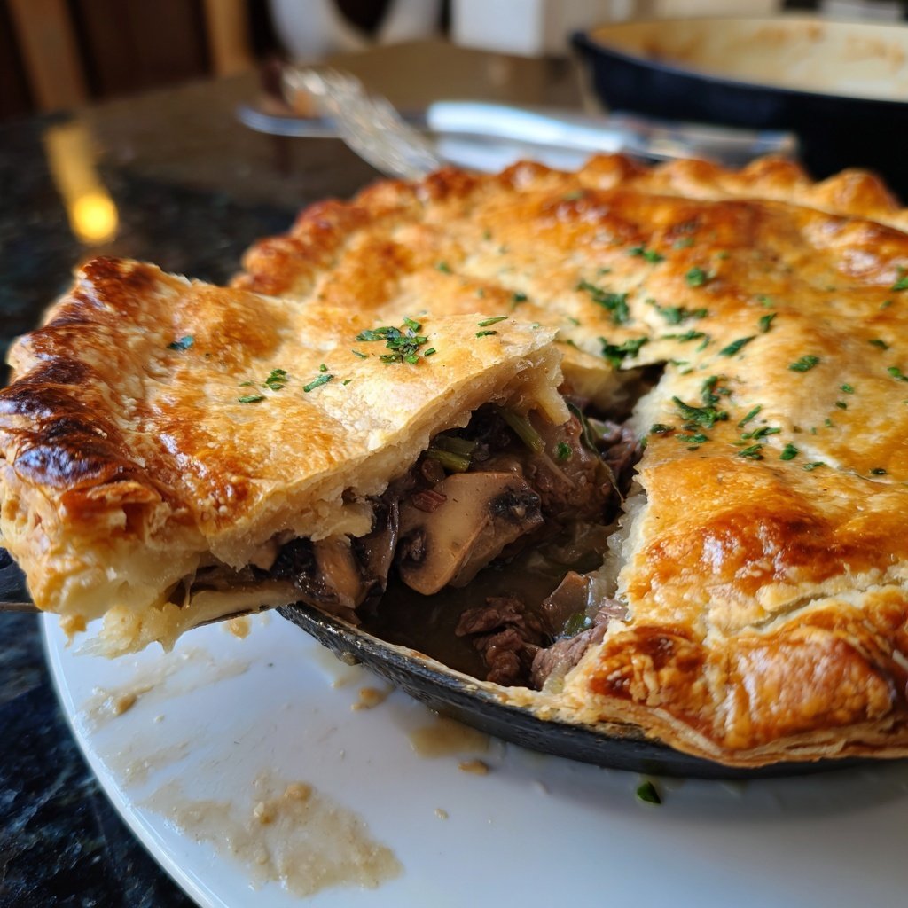 Comfort Food Beef and Mushroom Pot Pie