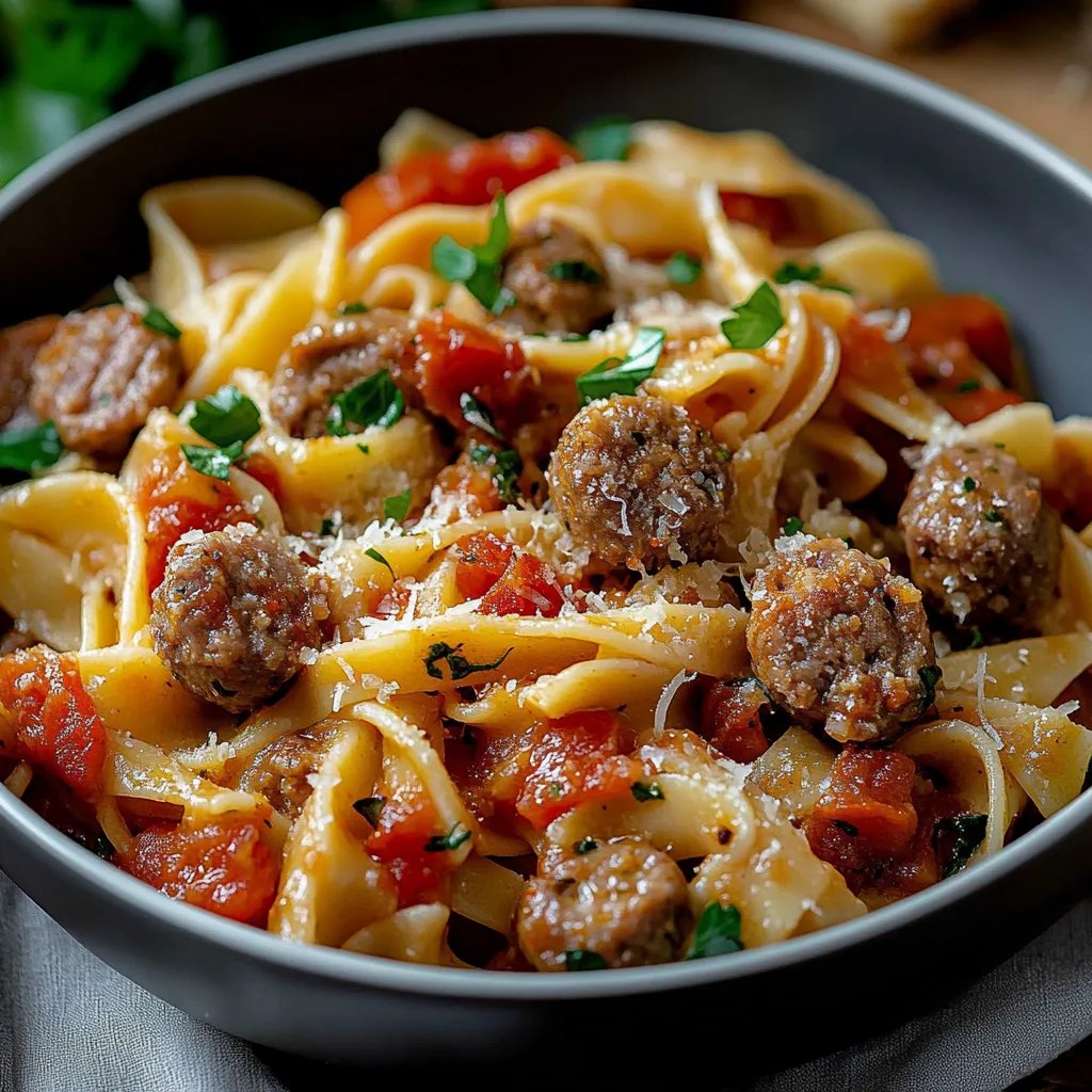 Italian Sausage With Bow Tie Pasta