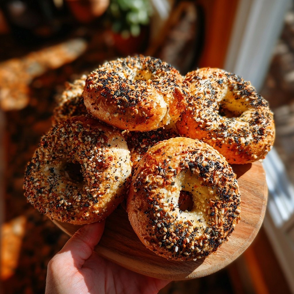 Everything Seed Protein Bagels