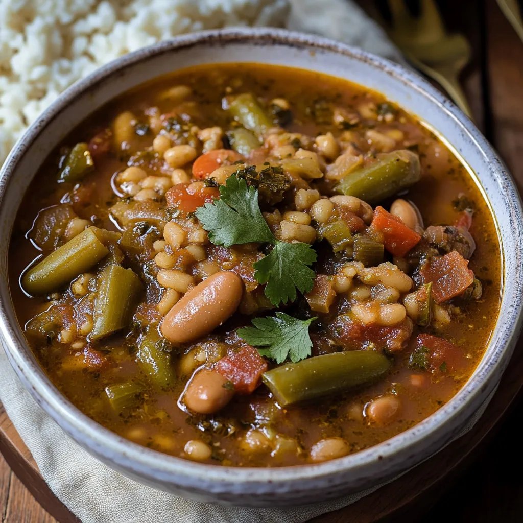 Crockpot Speckled Butter Beans and Okra Stew