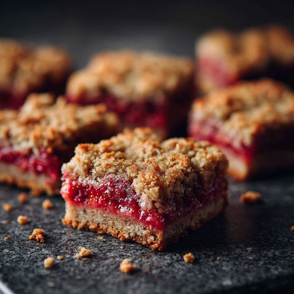 Baked Strawberry Oatmeal Squares