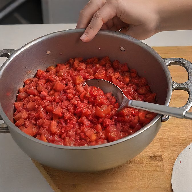 Preparing the Tomato Topping