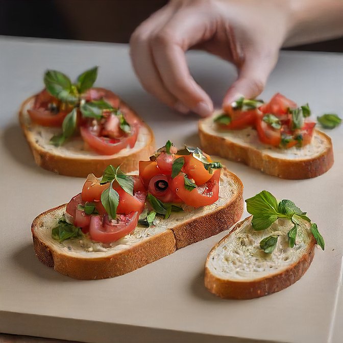 Assembling the Bruschetta