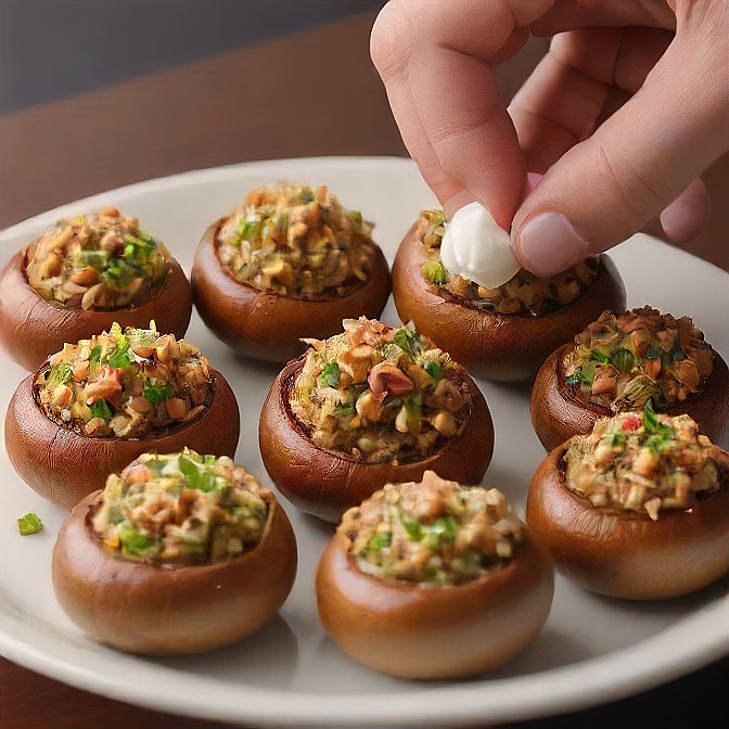 Stuffing Procedure of Stuffed mushrooms recipe