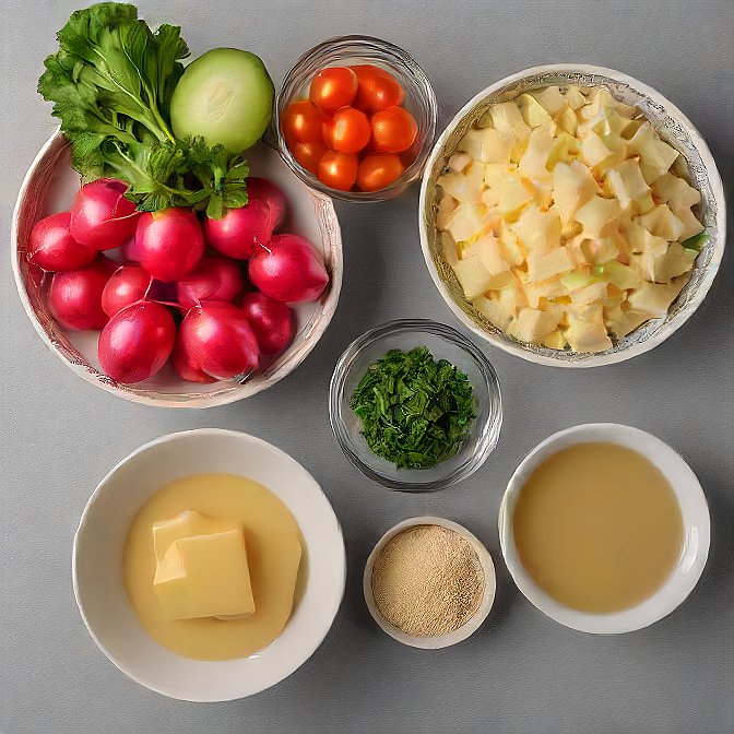 Ingredients of Keto Cheesy Radish