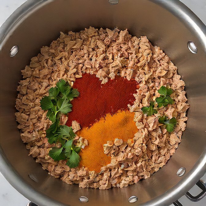 Keto Ground Turkey Adding Spices and Herbs