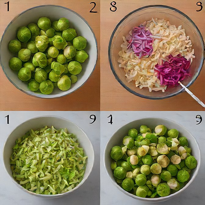 Brussels Sprouts Salad steps to Make the Salad