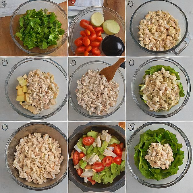 Chicken Salad recipe, steps  Making the Chicken Salad 