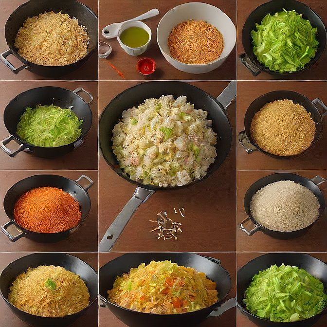 cauliflower fried rice Preparation Steps