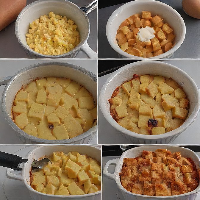 Preparation Steps for Bread Pudding