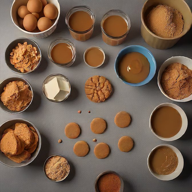 Ingredients for 1950s Peanut Butter Cookies