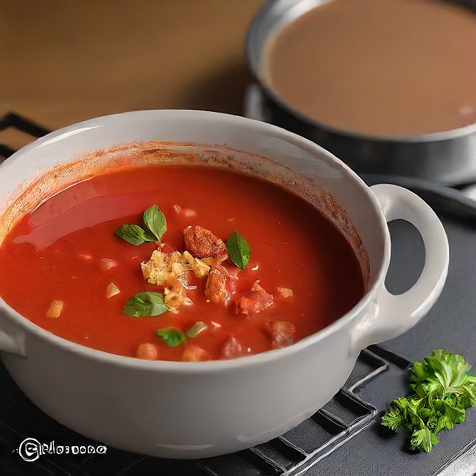 Cooking Keto tomato soup