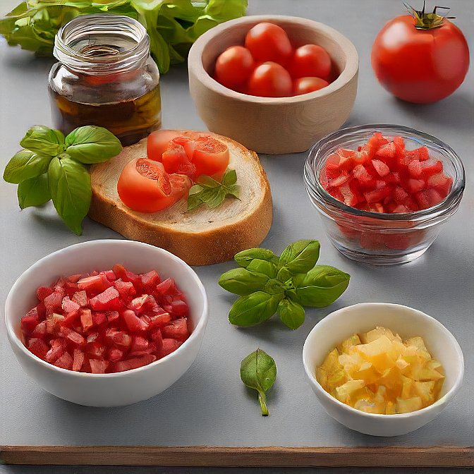 Ingredients for Classic Bruschetta