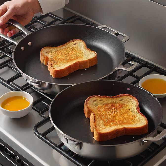 Cooking the French Toast