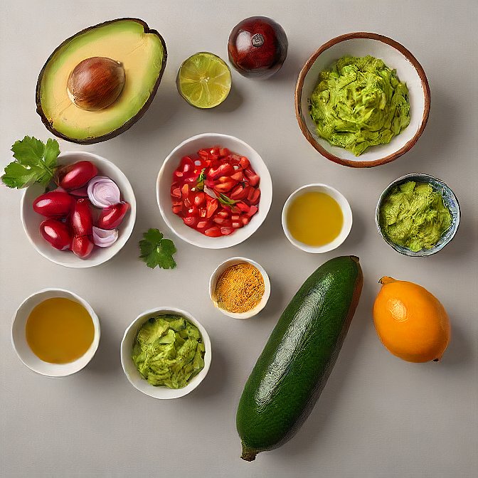 Basic Ingredients for Simple Guacamole Recipe